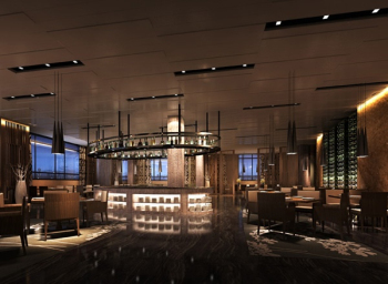 Bar design interior 3D model
