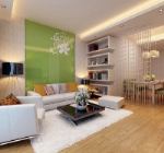 Small fresh warm living room 3D model