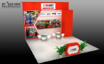 Indoor booth 3D renderings