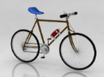 3D model without rear seat single bicycle