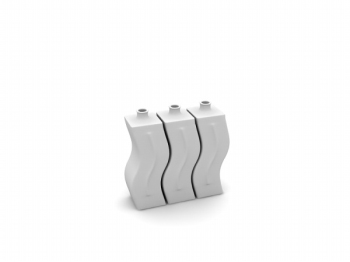 3D model of wave shape creative vase
