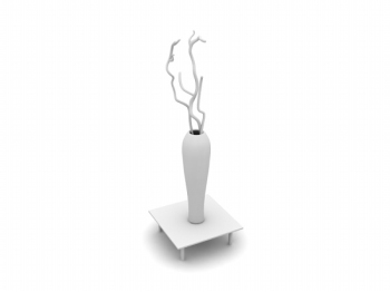 White vase ornaments 3D model
