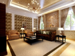 Chocolate colored living room 3D model
