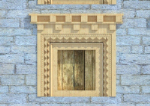 Tibetan wooden window 3D model