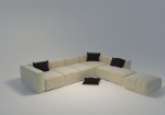 Multi person sofa 3D model