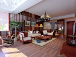Vintage Chinese style living room 3d model
