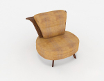 Home yellow sofa 3d model
