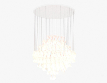 Pink chandelier 3d model