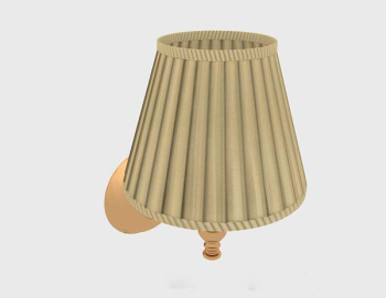 Yellow lampshade wall lamp 3d model