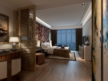 Modern boutique bedroom model
