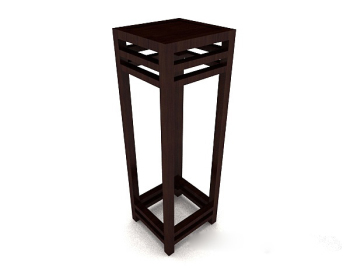 Chinese flowerpot furnished high chair 3d model