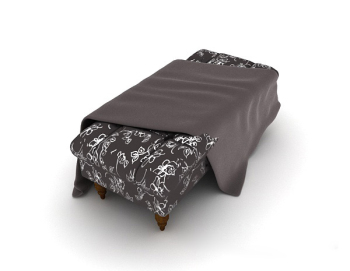 European black and white pattern sofa 3d stool model