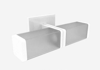 Modern gray simple 3d model of wall lamp