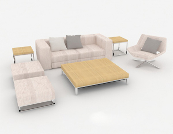 3d model of lavender combination sofa