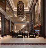 Chinese luxury living room 3d model