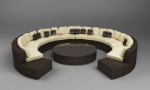Vaulted circular sofa 3D model