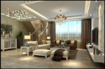 Fashion white minimalist living room 3D model