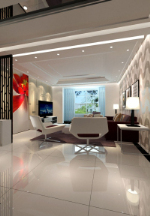 Modern style living room 3d model
