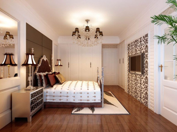 European and American modern bedroom 3D model renderings