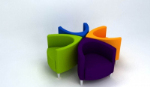 Colorful single sofa 3D model