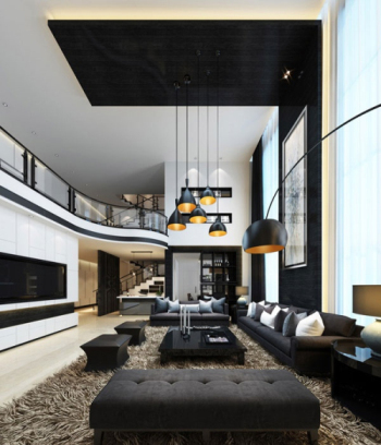Split-modern living room 3d model
