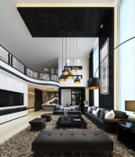 Split-modern living room 3d model