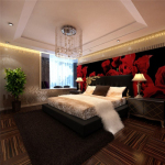 Luxury brightly bedroom model