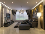 American living room decoration 3D model