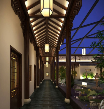 Classical Chinese style corridor 3d model