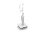 White table and art deco bottle 3D model