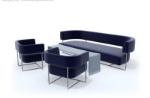 Simple black and gray sofa 3d model