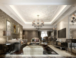 Luxury richly decorated living room 3D model
