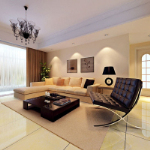 Simple and comfortable living room 3D model