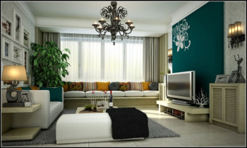 European-style garden the living room 3D model