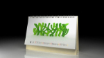 Green pattern simple desk calendar 3d model