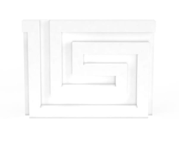 White plaster component model