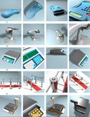 Supermarket shopping center equipment and furnishings of the 3D Models for free download