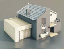 a Villa with a garage / Architectural Model-29