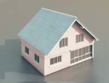    3   simple houses  / Architectural Model-33