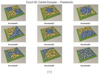  Flowers / Mosaic Tiles modelings / Gardens