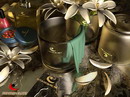 Glass and flowers  the
