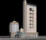 Modern architecture model / high-rise buildings / malls