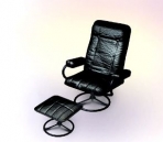 Black leather chairs leisure