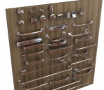 A full set of door handles