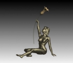 People metal statue
