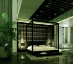 Modern luxury bedroom model