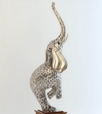Stainless steel sculpture - elephant