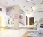 Staircase and Living Room model