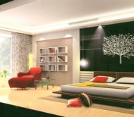 Simplisme Bedroom - noir et rouge