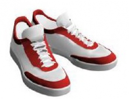 Red And White Sneakers Model